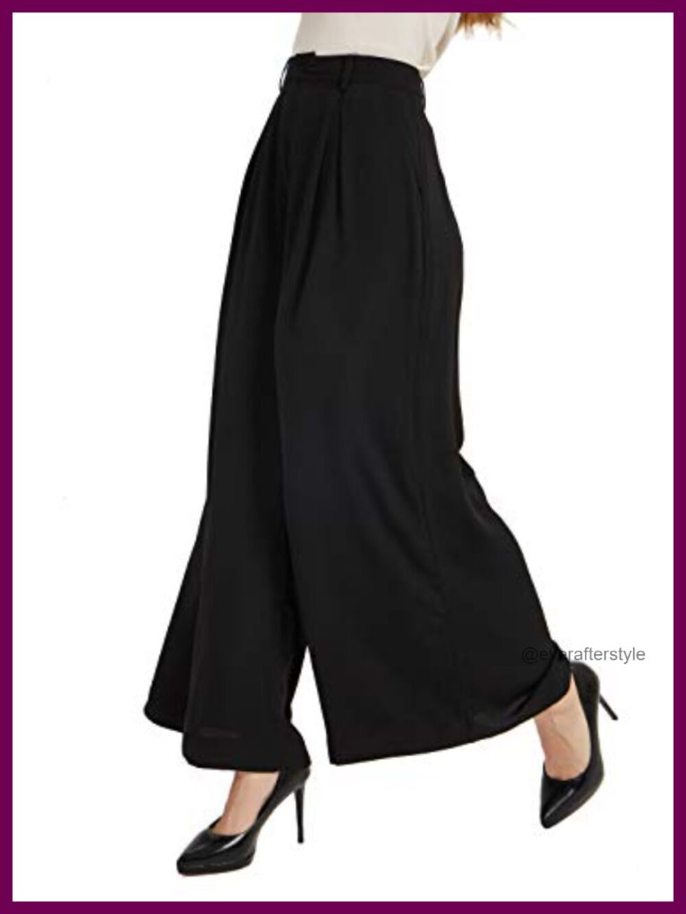 High Waist Wide Leg Palazzo Business Pants Loose Flowy Pleated Casual